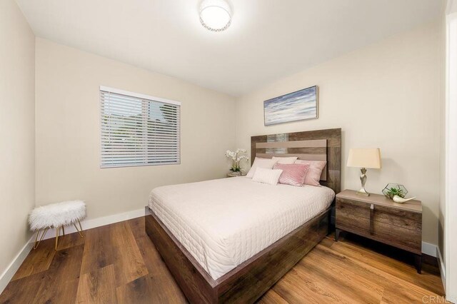 6270 Meadowcrest Dr, La Mesa, CA 91942 - bedroom with baseboards and wood finished floors