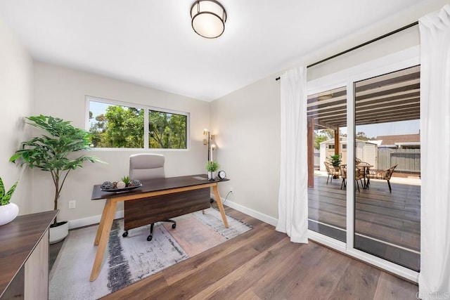 6270 Meadowcrest Dr, La Mesa, CA 91942 - office featuring wood finished floors and plenty of natural light
