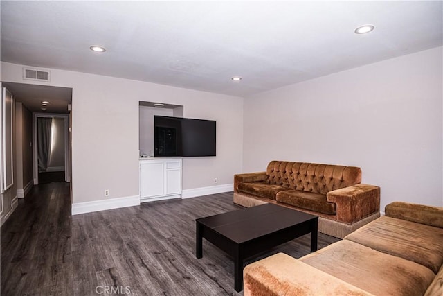 1000 Central Ave Unit 19, Riverside, CA 92507 - living area with dark wood-style floors and recessed lighting