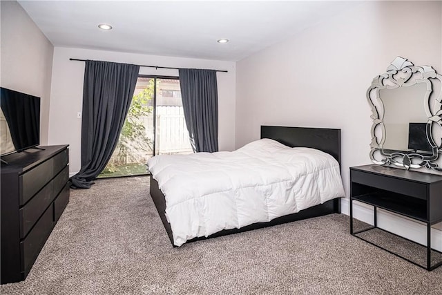 1000 Central Ave Unit 19, Riverside, CA 92507 - carpeted bedroom featuring recessed lighting and access to outside