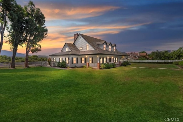 31655 Pio Pico Rd, Temecula, CA 92592 - back of property with a chimney and covered porch