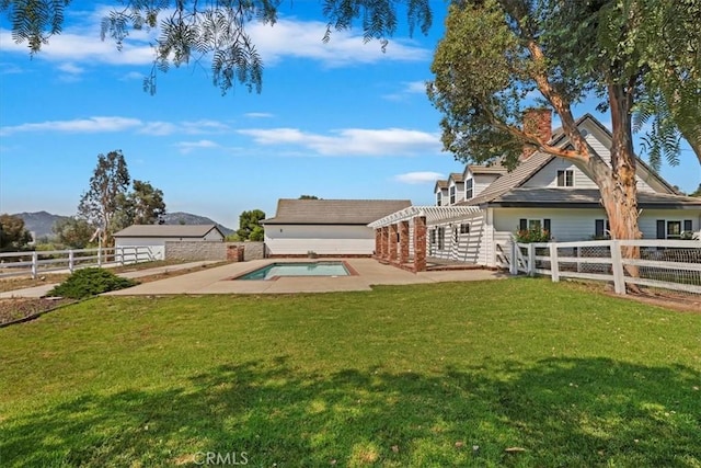 31655 Pio Pico Rd, Temecula, CA 92592 - fenced backyard featuring a pergola and a patio area