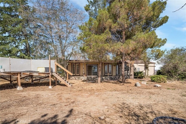 49750 Three Points Rd, Lancaster, CA 93536 - view of yard featuring french doors