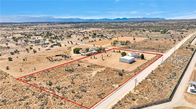 9191 White Rd, Phelan, CA 92371 - aerial view of sparsely populated area with property parcel outlined