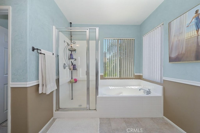 11180 Bridgefield Ct, Riverside, CA 92505 - full bathroom with a stall shower and a garden tub
