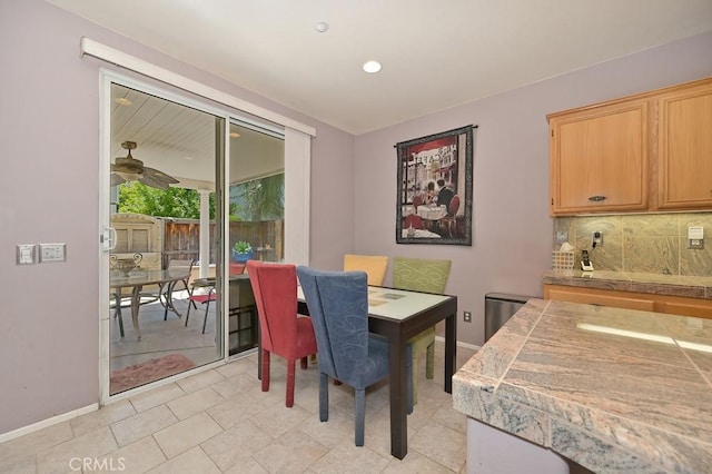 11180 Bridgefield Ct, Riverside, CA 92505 - dining space with baseboards and recessed lighting