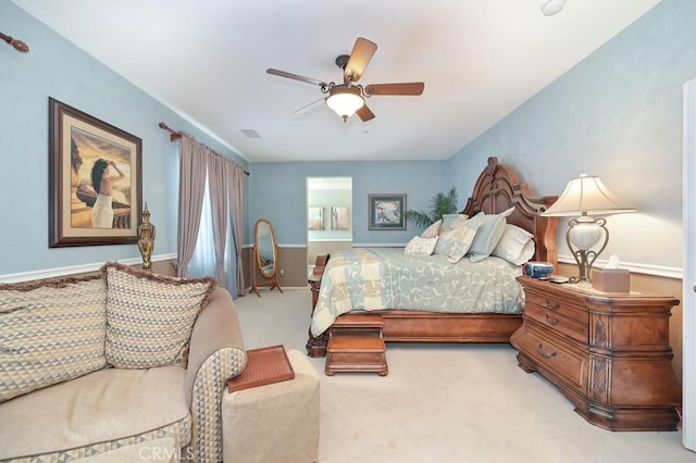 11180 Bridgefield Ct, Riverside, CA 92505 - carpeted bedroom featuring a ceiling fan