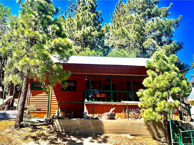 33140 Juniper Ln, Green Valley Lake, CA 92341 - view of front of property with faux log siding