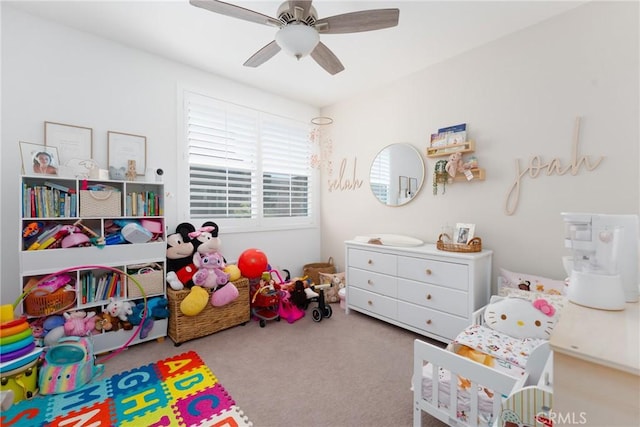 11046 Wander Dr, Rancho Cucamonga, CA 91730 - playroom featuring carpet and ceiling fan