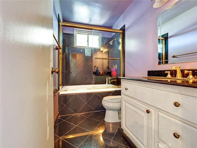 346 E Plymouth St, Glendora, CA 91740 - bathroom featuring vanity, tiled shower / bath, and granite floors