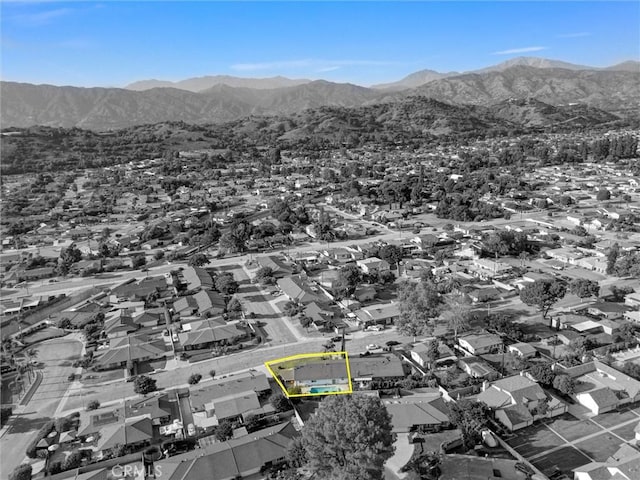 346 E Plymouth St, Glendora, CA 91740 - aerial view of property and surrounding area featuring nearby suburban area and property boundaries highlighted