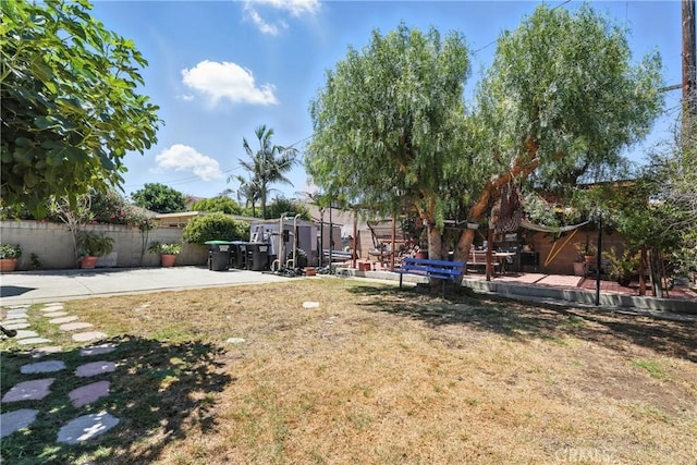 123 E Andrix St, Monterey Park, CA 91755 - fenced backyard featuring a patio area