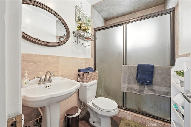 123 E Andrix St, Monterey Park, CA 91755 - full bathroom with a stall shower and wainscoting