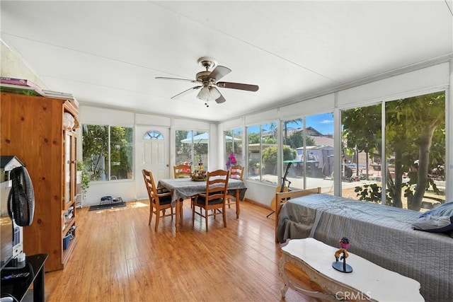 123 E Andrix St, Monterey Park, CA 91755 - sunroom featuring wood-type flooring, healthy amount of natural light, and a deck