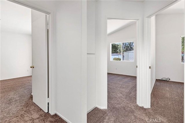 1083 Mill Iron Way, San Jacinto, CA 92583 - hall with carpet flooring and vaulted ceiling