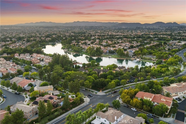 28889 Edenton Way, Temecula, CA 92591 - aerial view at dusk of a water and mountain view and a residential view