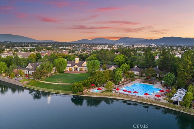28889 Edenton Way, Temecula, CA 92591 - aerial view of a pool area and a water and mountain view