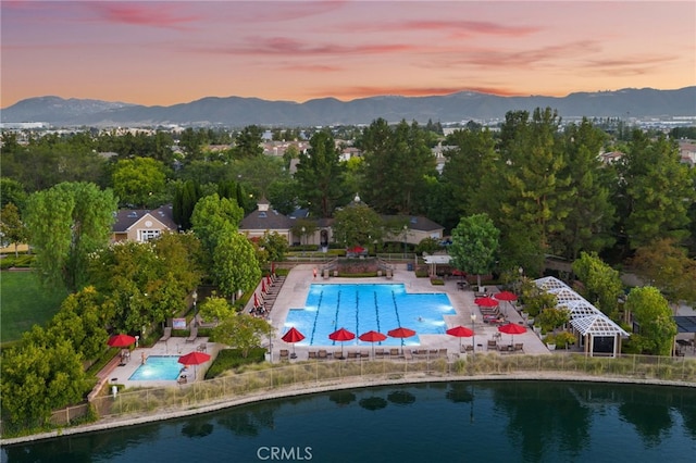 28889 Edenton Way, Temecula, CA 92591 - community pool with a patio and a water and mountain view
