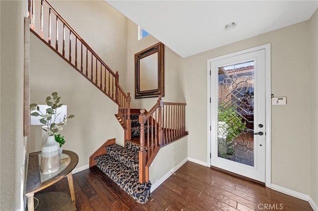 28889 Edenton Way, Temecula, CA 92591 - foyer entrance with stairway and hardwood / wood-style flooring