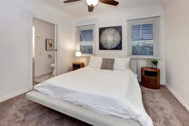 239 Nieto Ave Unit A, Long Beach, CA 90803 - carpeted bedroom with ensuite bath and a ceiling fan