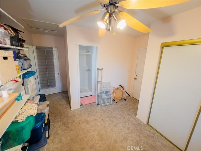 10515 Acoro St, Bellflower, CA 90706 - bedroom featuring carpet flooring, a closet, and ceiling fan