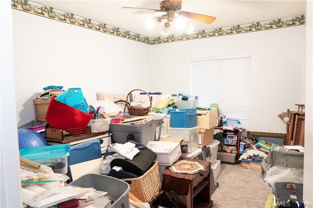 10515 Acoro St, Bellflower, CA 90706 - storage room with ceiling fan
