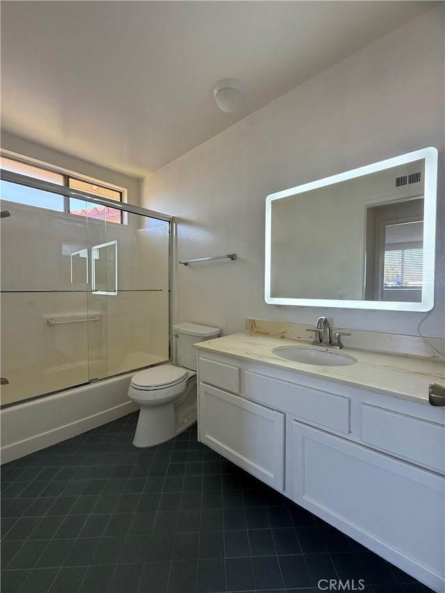 22608 Ironbark Dr, Diamond Bar, CA 91765 - bathroom with enclosed tub / shower combo, vanity, and tile patterned floors