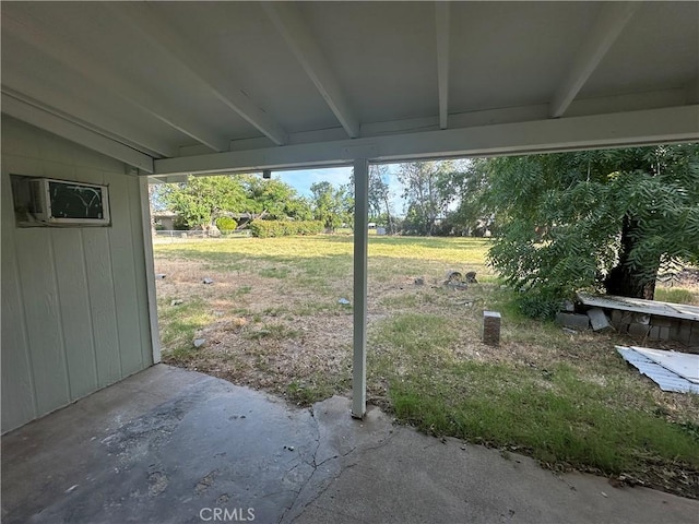 2023 Jewell Ln, Redding, CA 96001 - view of grassy yard with a wall unit AC