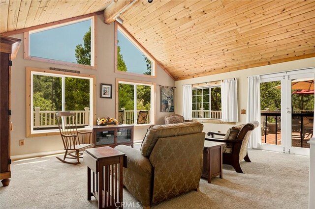 1 Sunny Slope, Running Springs, CA 92382 - sunroom / solarium featuring french doors