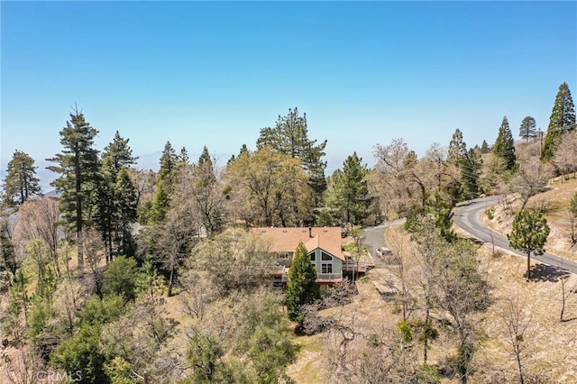1 Sunny Slope, Running Springs, CA 92382 - aerial view of property and surrounding area featuring a forest