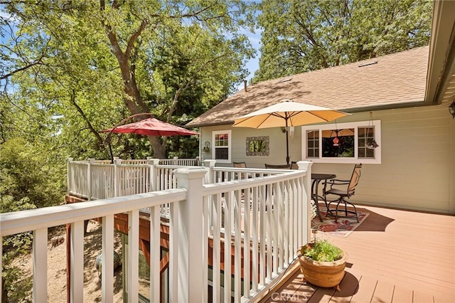 1 Sunny Slope, Running Springs, CA 92382 - view of wooden deck