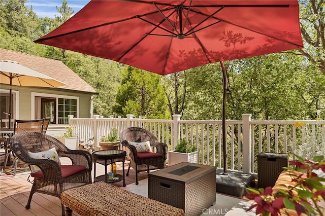 1 Sunny Slope, Running Springs, CA 92382 - view of wooden deck