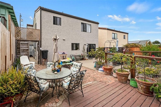 1246 15th St, Los Osos, CA 93402 - deck with a fenced backyard and outdoor dining space