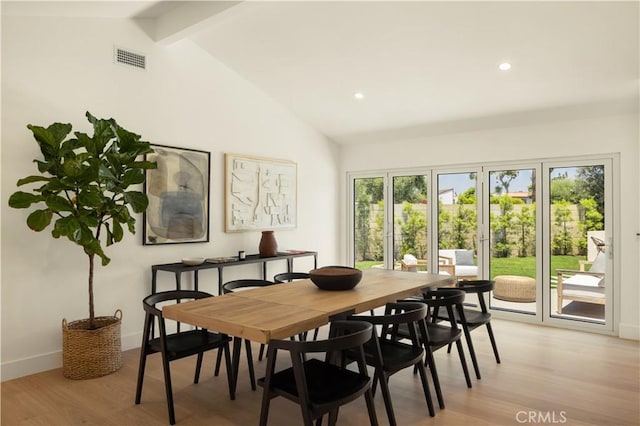 3499 San Rafael Cir, Costa Mesa, CA 92626 - dining space with light wood-style floors and recessed lighting