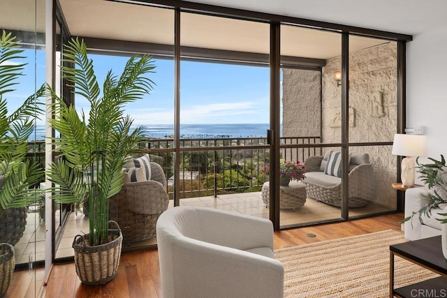 2500 Torrey Pines Rd Unit 1101, La Jolla, CA 92037 - sunroom / solarium with healthy amount of natural light and a water view