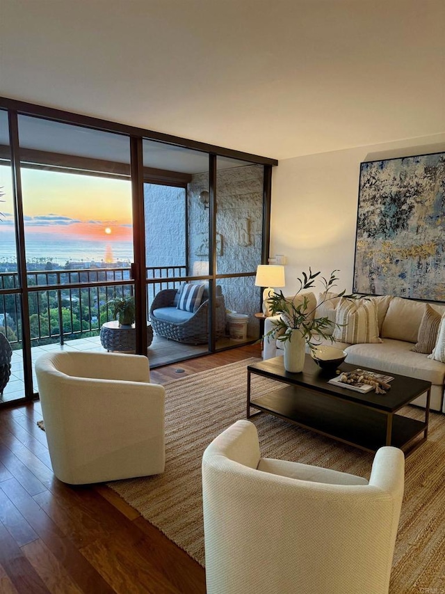 2500 Torrey Pines Rd Unit 1101, La Jolla, CA 92037 - living room with hardwood / wood-style floors