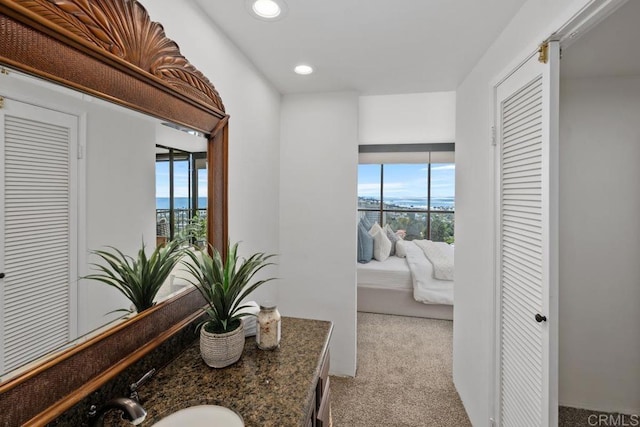 2500 Torrey Pines Rd Unit 1101, La Jolla, CA 92037 - hallway featuring carpet floors and recessed lighting