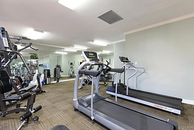 2500 Torrey Pines Rd Unit 1101, La Jolla, CA 92037 - gym with carpet floors and ornamental molding