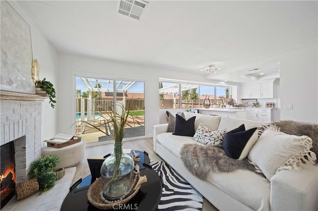 2143 Westminster Dr, Palmdale, CA 93550 - living area with a fireplace