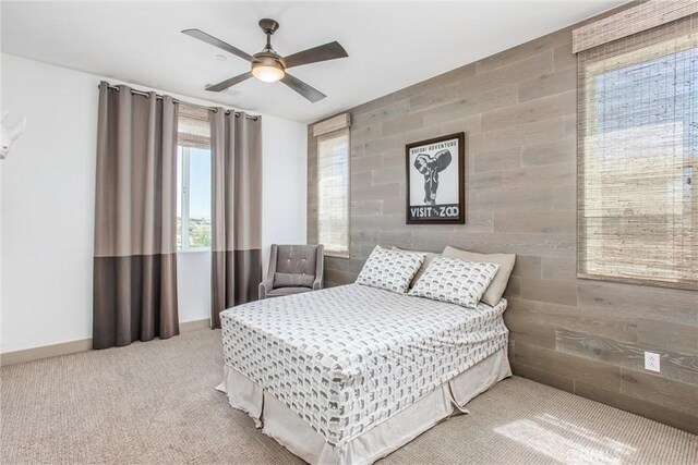 13438 Ambrosia Ct, Riverside, CA 92503 - carpeted bedroom with a ceiling fan and an accent wall