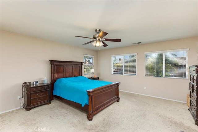 31578 Waterfall Way, Murrieta, CA 92563 - bedroom with light carpet and ceiling fan