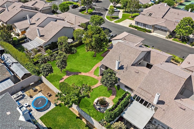 1061 Regis Way, Tustin, CA 92780 - aerial perspective of suburban area featuring a pool area