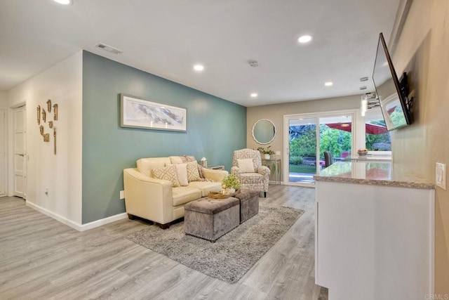 12395 Filera Rd, San Diego, CA 92128 - living area featuring light wood-type flooring and recessed lighting
