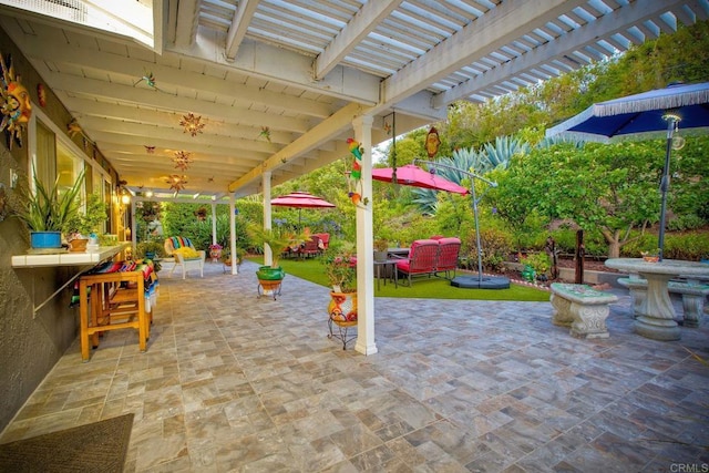12395 Filera Rd, San Diego, CA 92128 - view of patio featuring a pergola