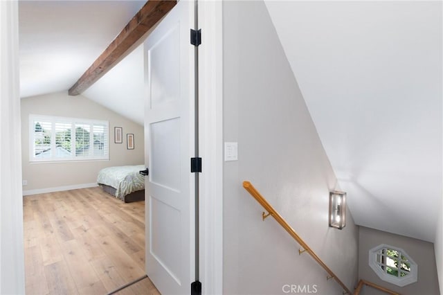 4368 Manchester Ct, Santa Maria, CA 93455 - hallway with light wood-style flooring and an upstairs landing
