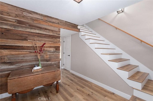 4368 Manchester Ct, Santa Maria, CA 93455 - staircase with wood finished floors and wooden walls