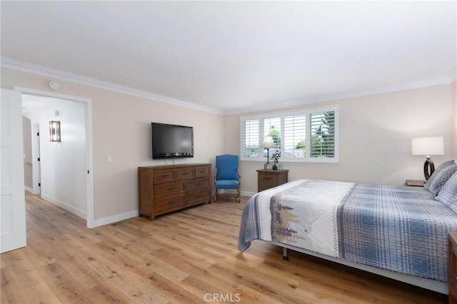 4368 Manchester Ct, Santa Maria, CA 93455 - bedroom featuring crown molding and light wood finished floors