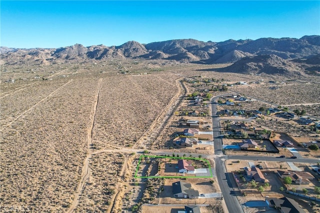 7765 Elwood St, Joshua Tree, CA 92252 - aerial view of residential area with mountains