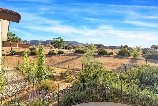 7765 Elwood St, Joshua Tree, CA 92252 - view of yard featuring a mountain view