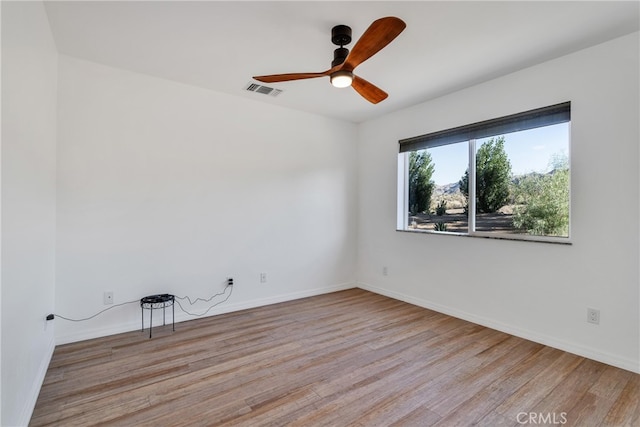 7765 Elwood St, Joshua Tree, CA 92252 - unfurnished room featuring wood finished floors and a ceiling fan